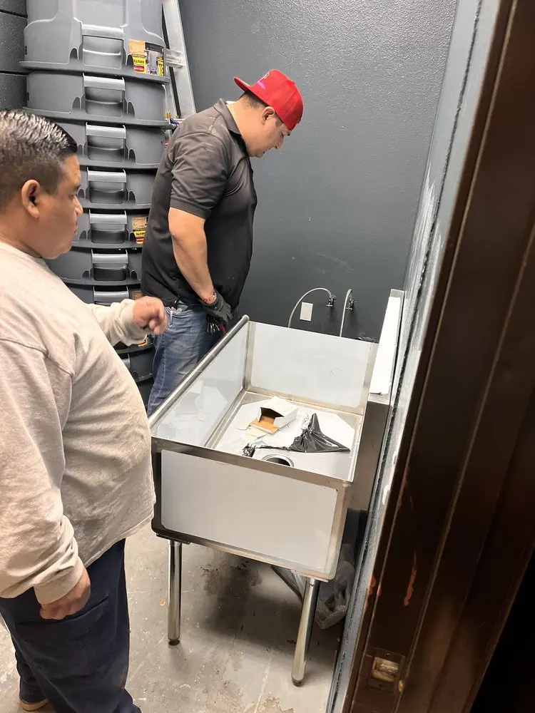Commercial plumbing and sink installation in Carlstadt